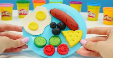 como hacer comida con plastilina