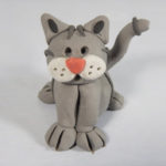 gato hecho en plastilina